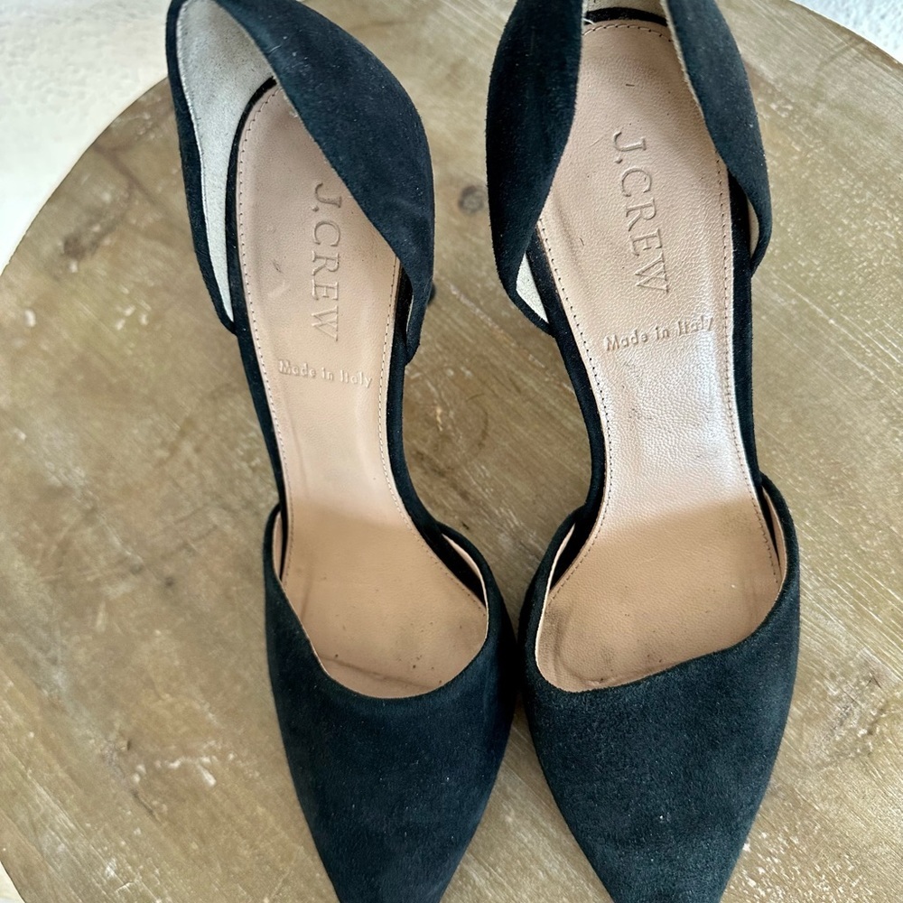 J. Crew Black Pointed D'Orsay Stiletto Heels - Picture 9 of 13